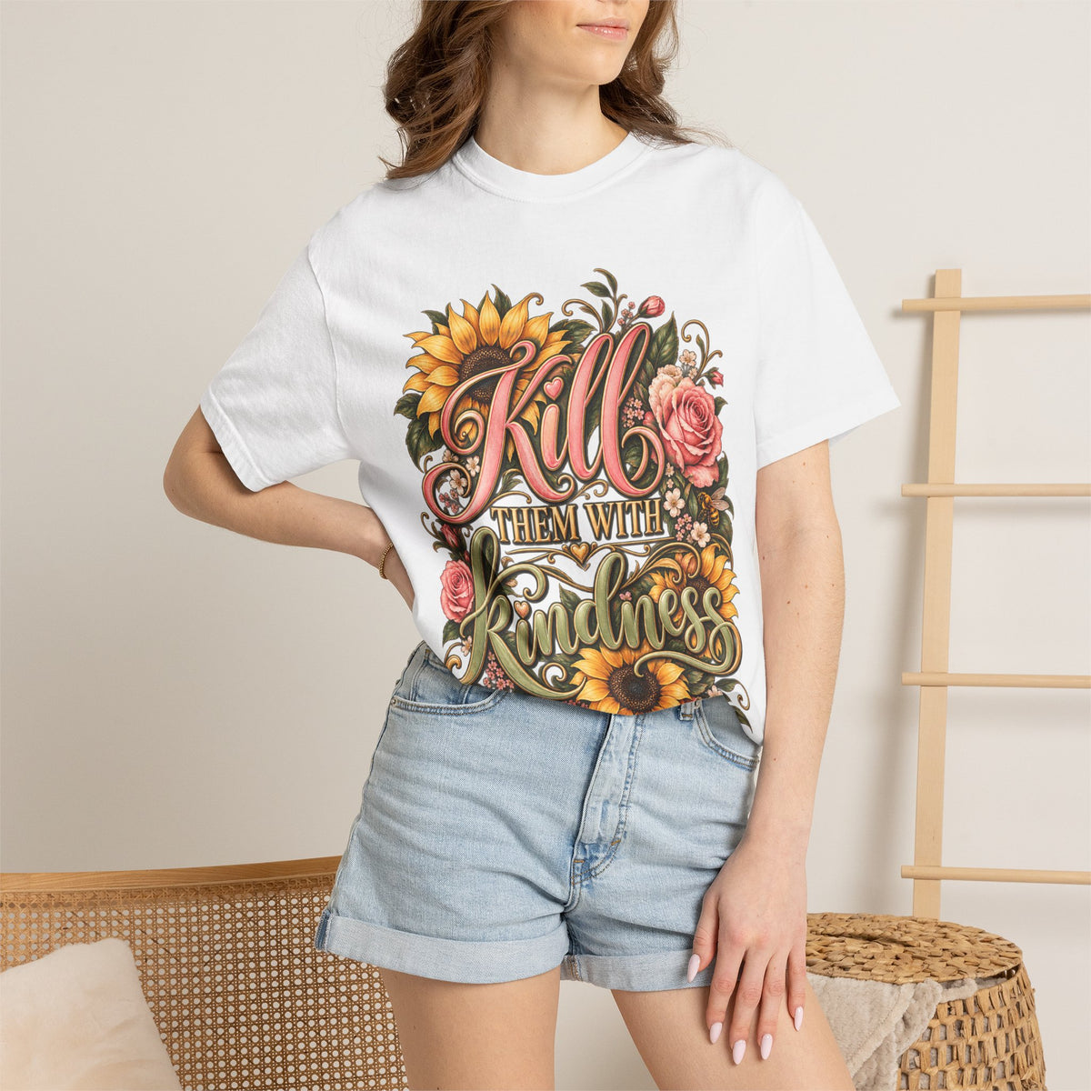 Kill Them With Kindness Floral T-Shirt