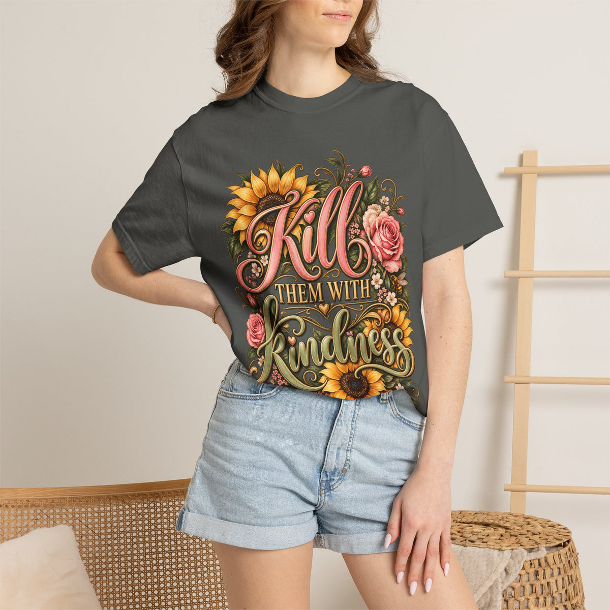 Kill Them With Kindness Floral T-Shirt