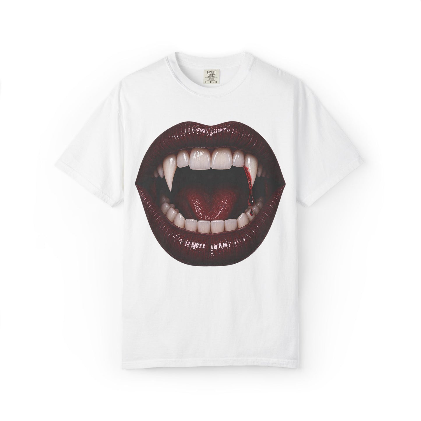 Vampire Fangs Graphic T-Shirt — Gothic Vampire Mouth Tee