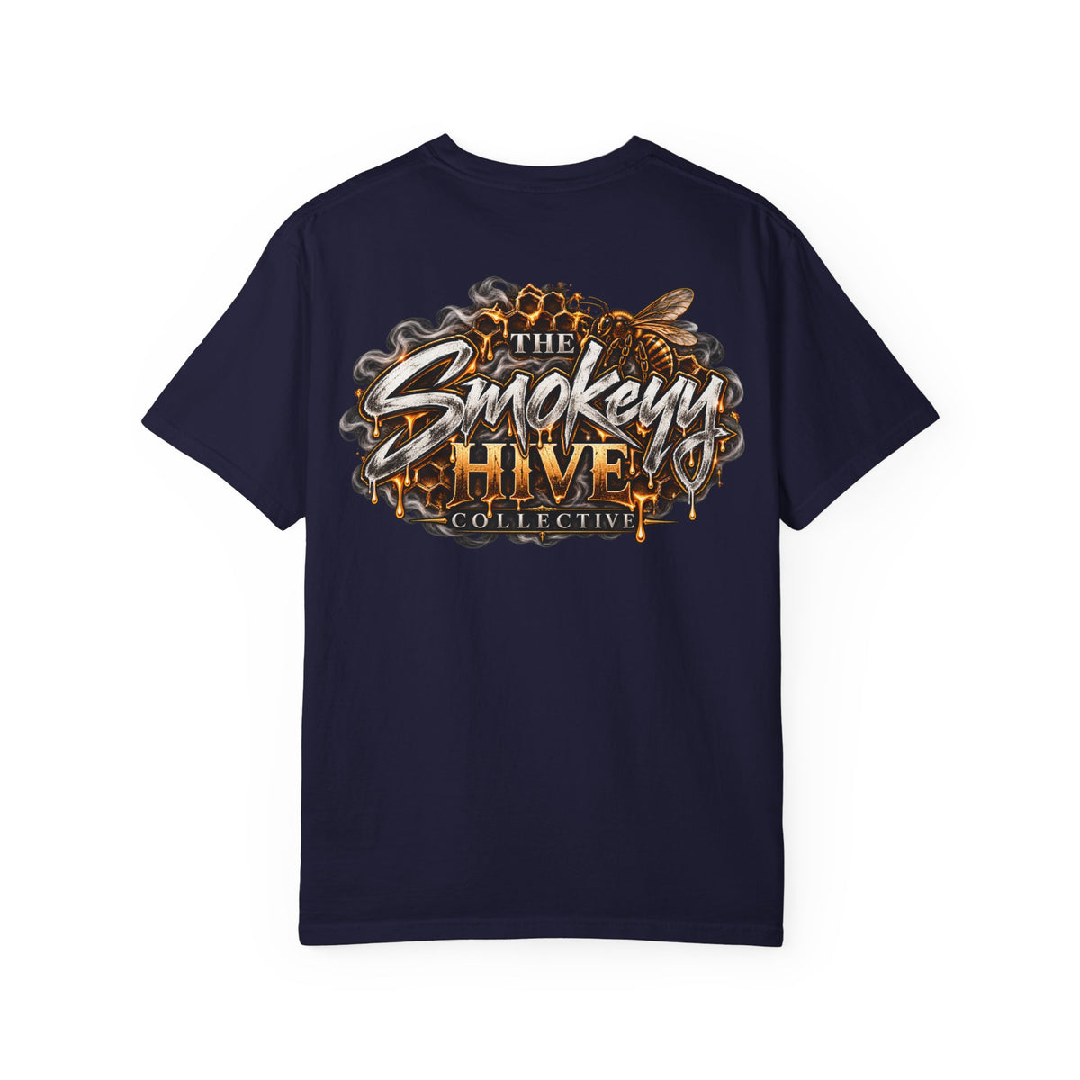 The Smokey's Hive Graphic T-Shirt Collab— Bee & Honeycomb Logo Tee