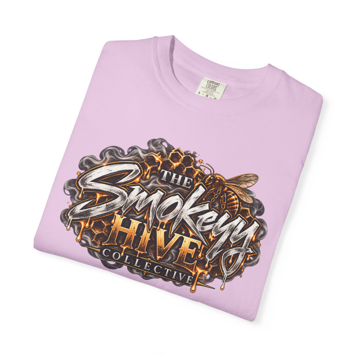 The Smokey's Hive Graphic T-Shirt Collab— Bee & Honeycomb Logo Tee