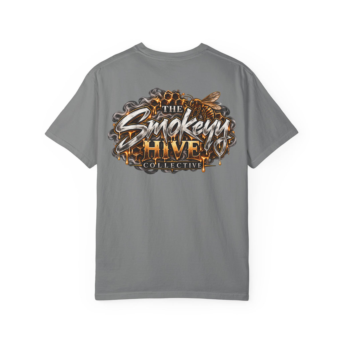 The Smokey's Hive Graphic T-Shirt Collab— Bee & Honeycomb Logo Tee
