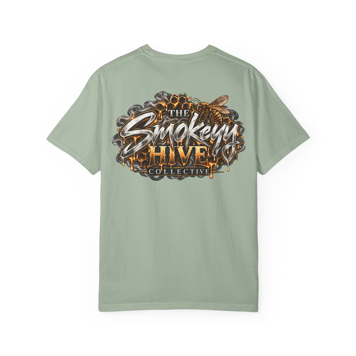 The Smokey's Hive Graphic T-Shirt Collab— Bee & Honeycomb Logo Tee