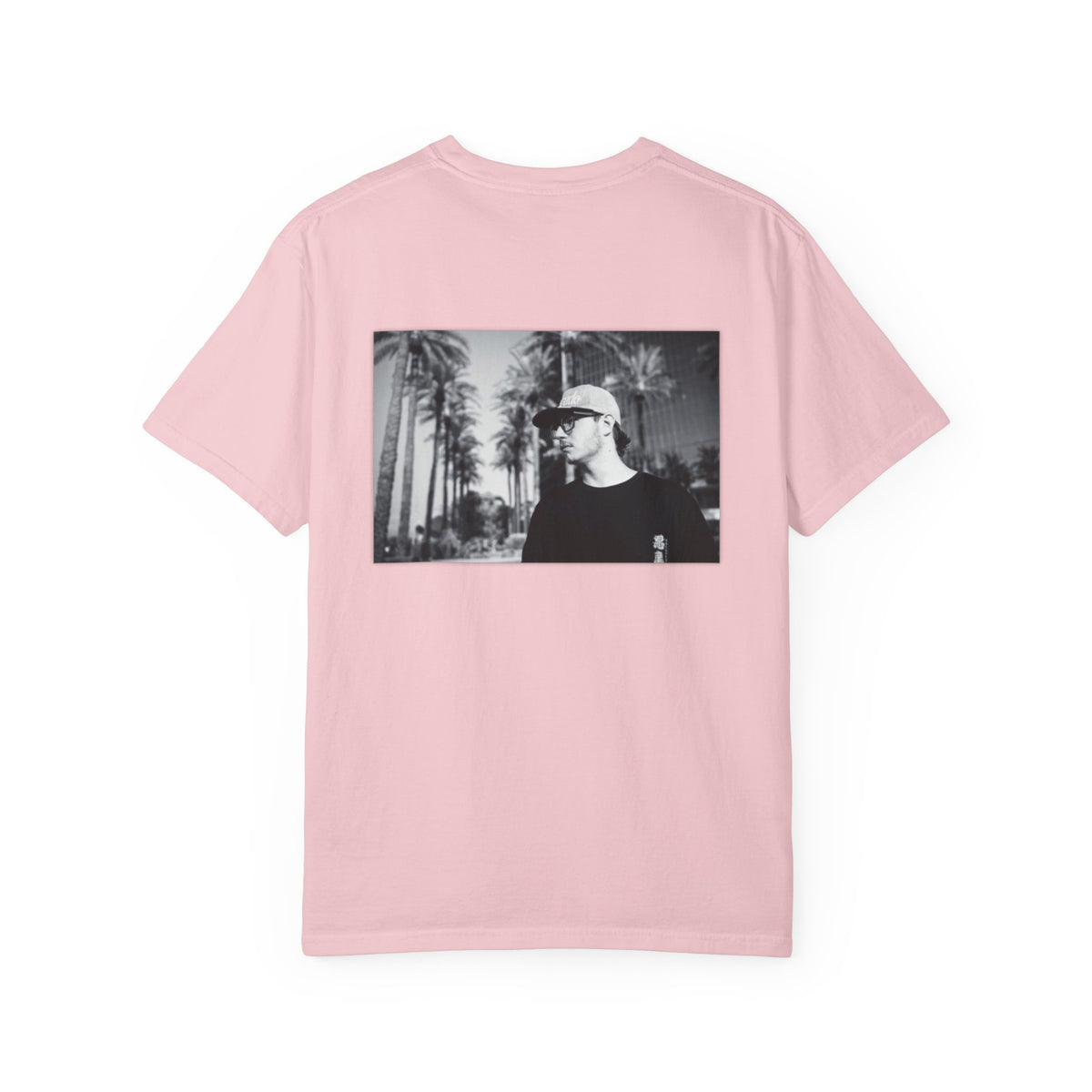 Graphic T‑Shirt — Black & White Palm Photo Tee