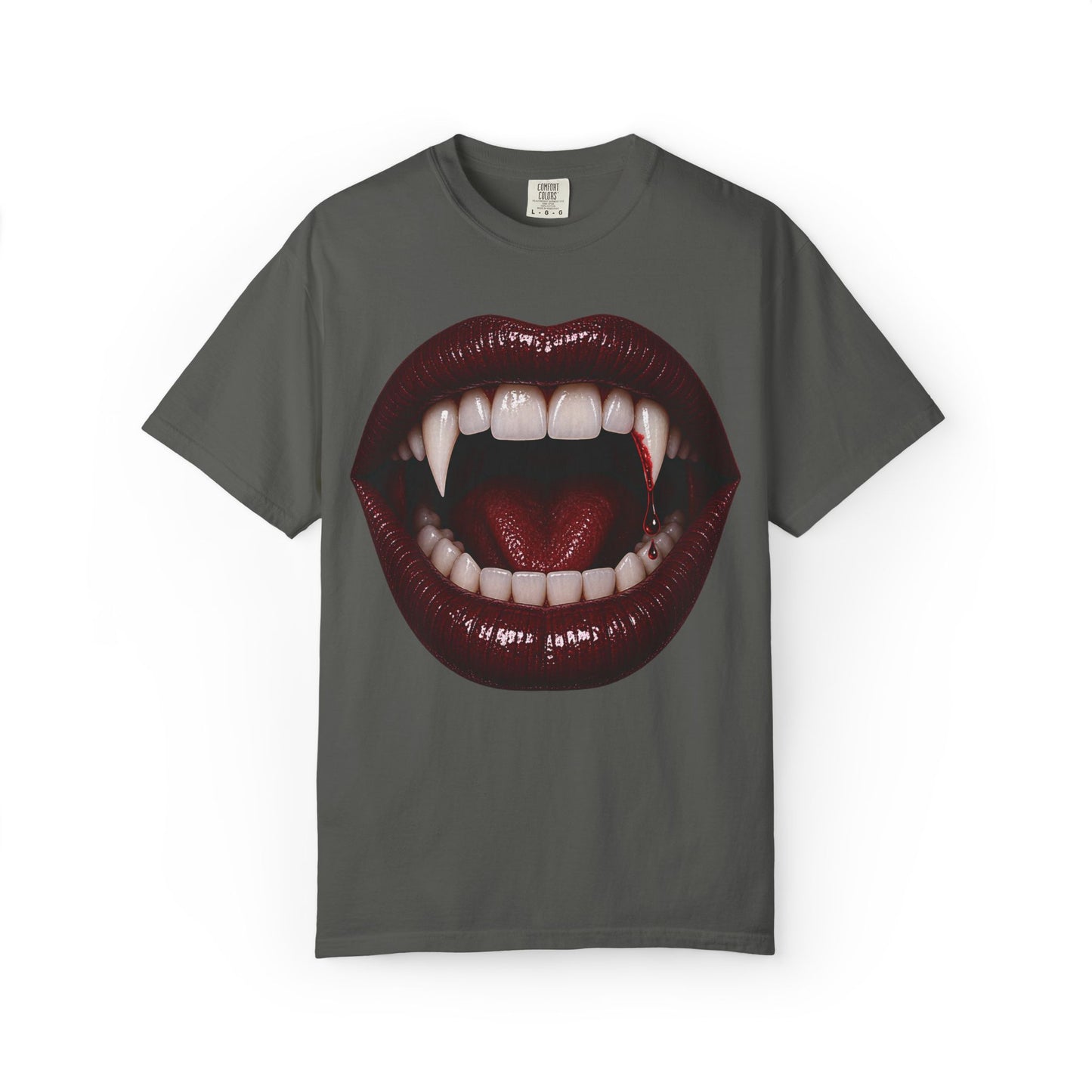 Vampire Fangs Graphic T-Shirt — Gothic Vampire Mouth Tee