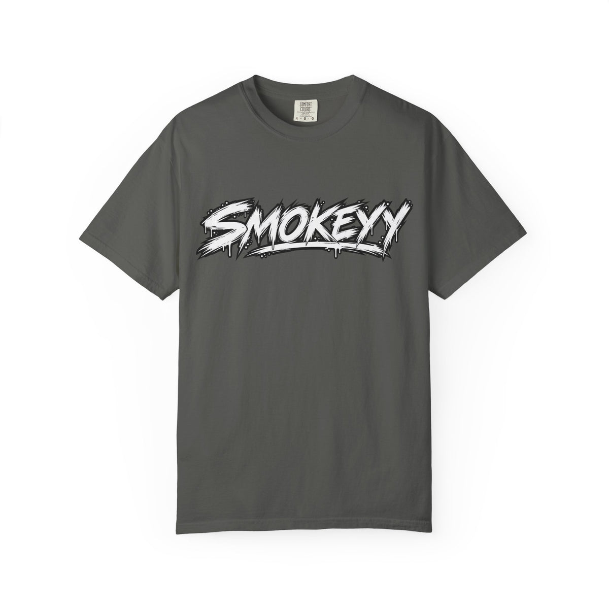 Graphic T-Shirt — "Smokeyy" with Back Text: "I Buried My Silence, My Voice Lined to Tell the Story" Inspiring Graphic