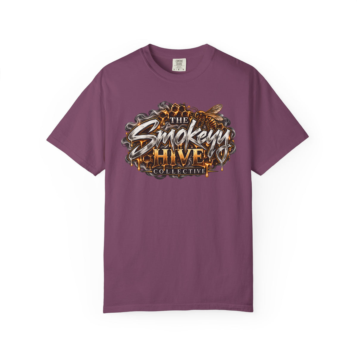 The Smokey's Hive Graphic T-Shirt Collab— Bee & Honeycomb Logo Tee