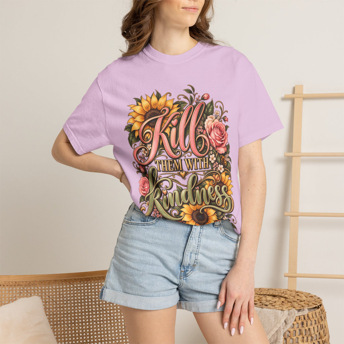 Kill Them With Kindness Floral T-Shirt