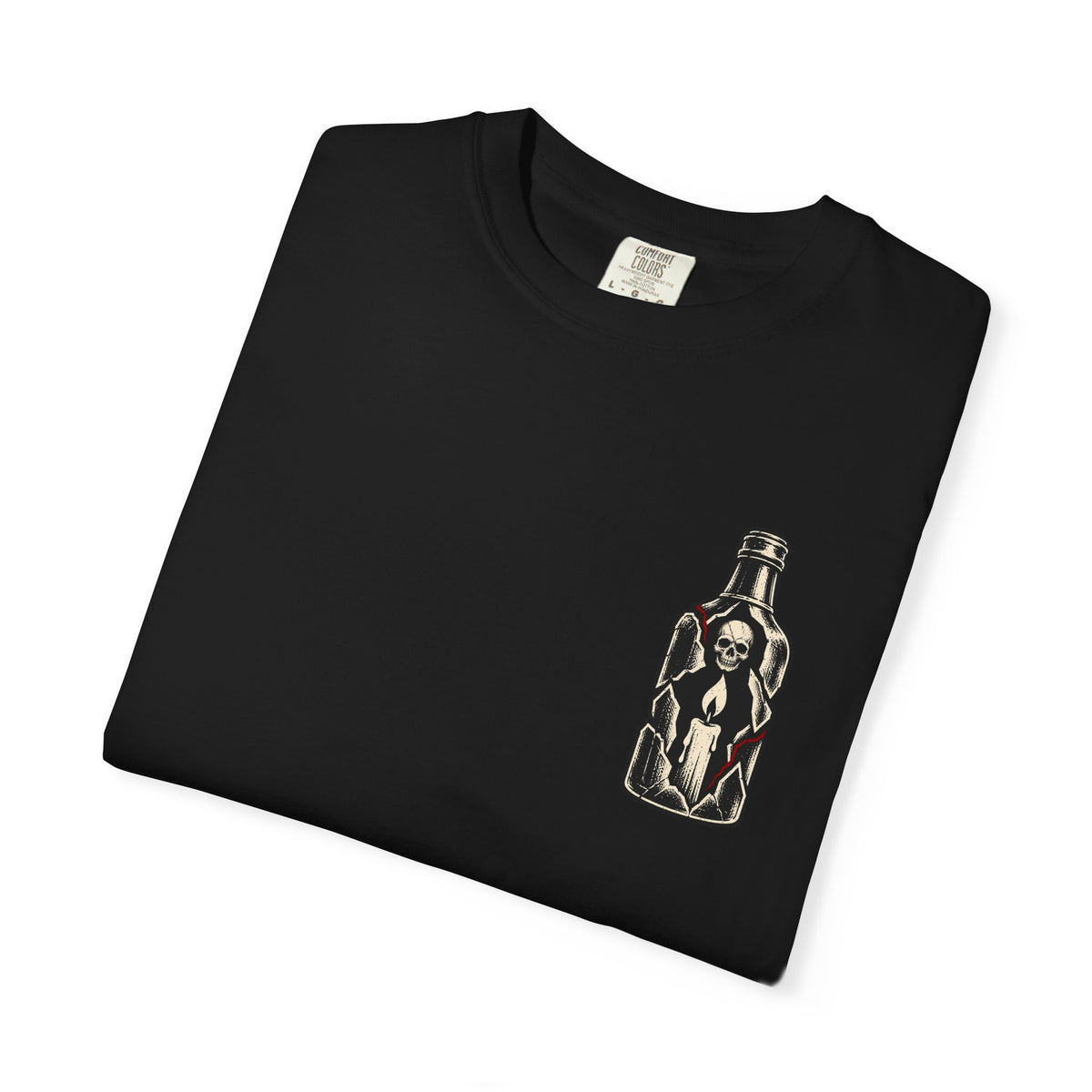F*ck Alcohol graphic T-Shirt | Broken Bottle illustration