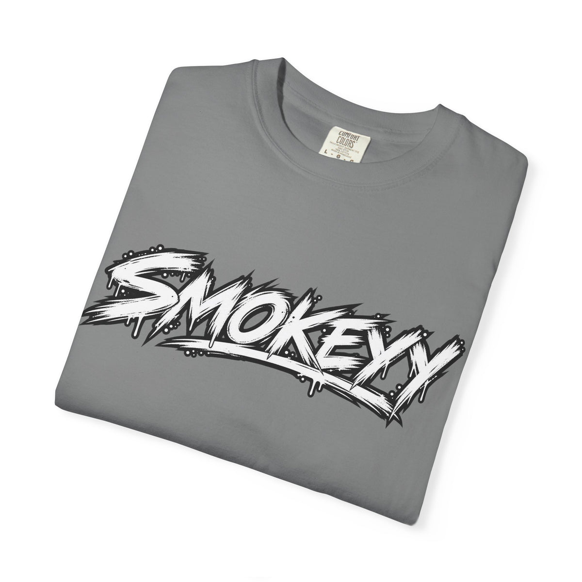 Graphic T-Shirt — "Smokeyy" with Back Text: "I Buried My Silence, My Voice Lined to Tell the Story" Inspiring Graphic