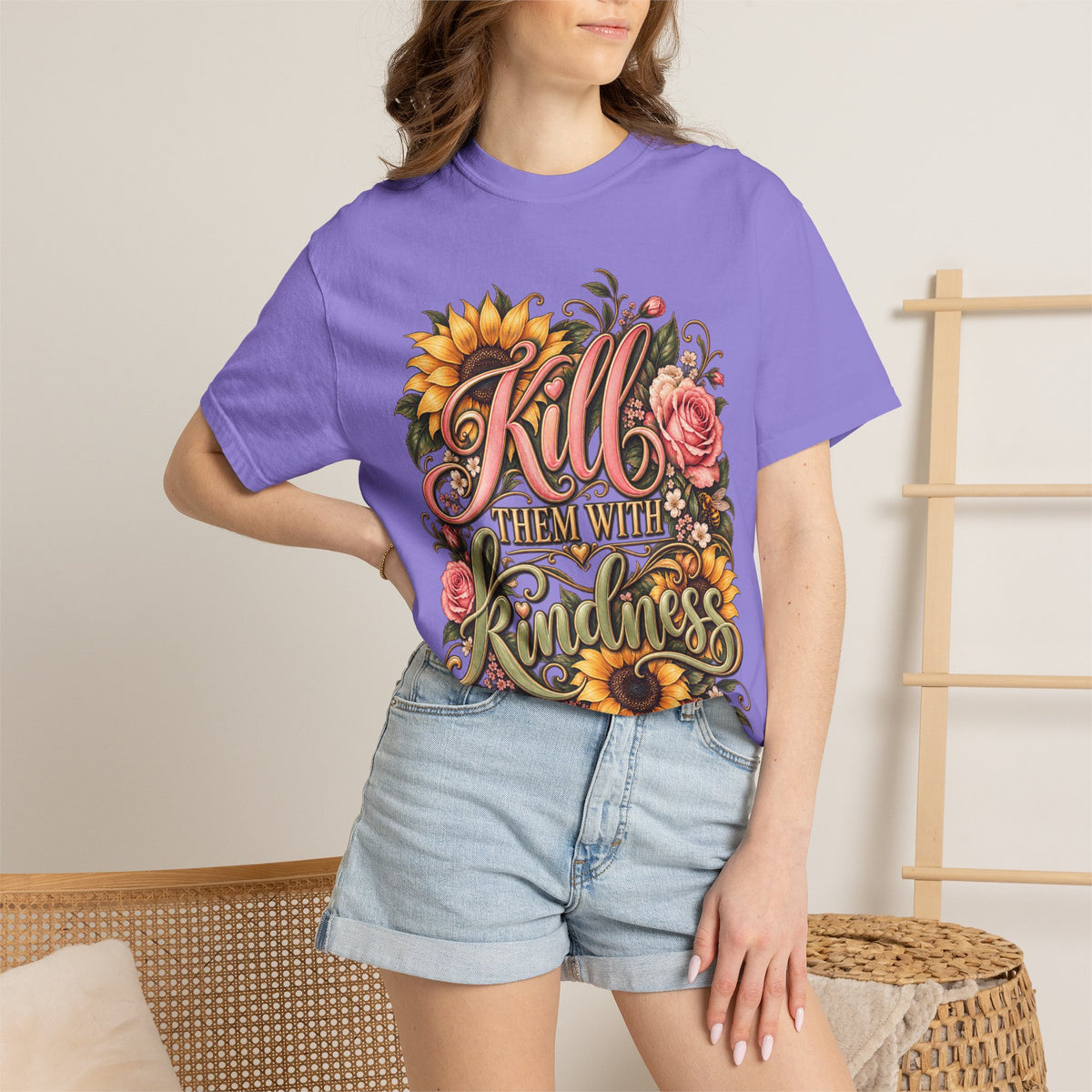 Kill Them With Kindness Floral T-Shirt