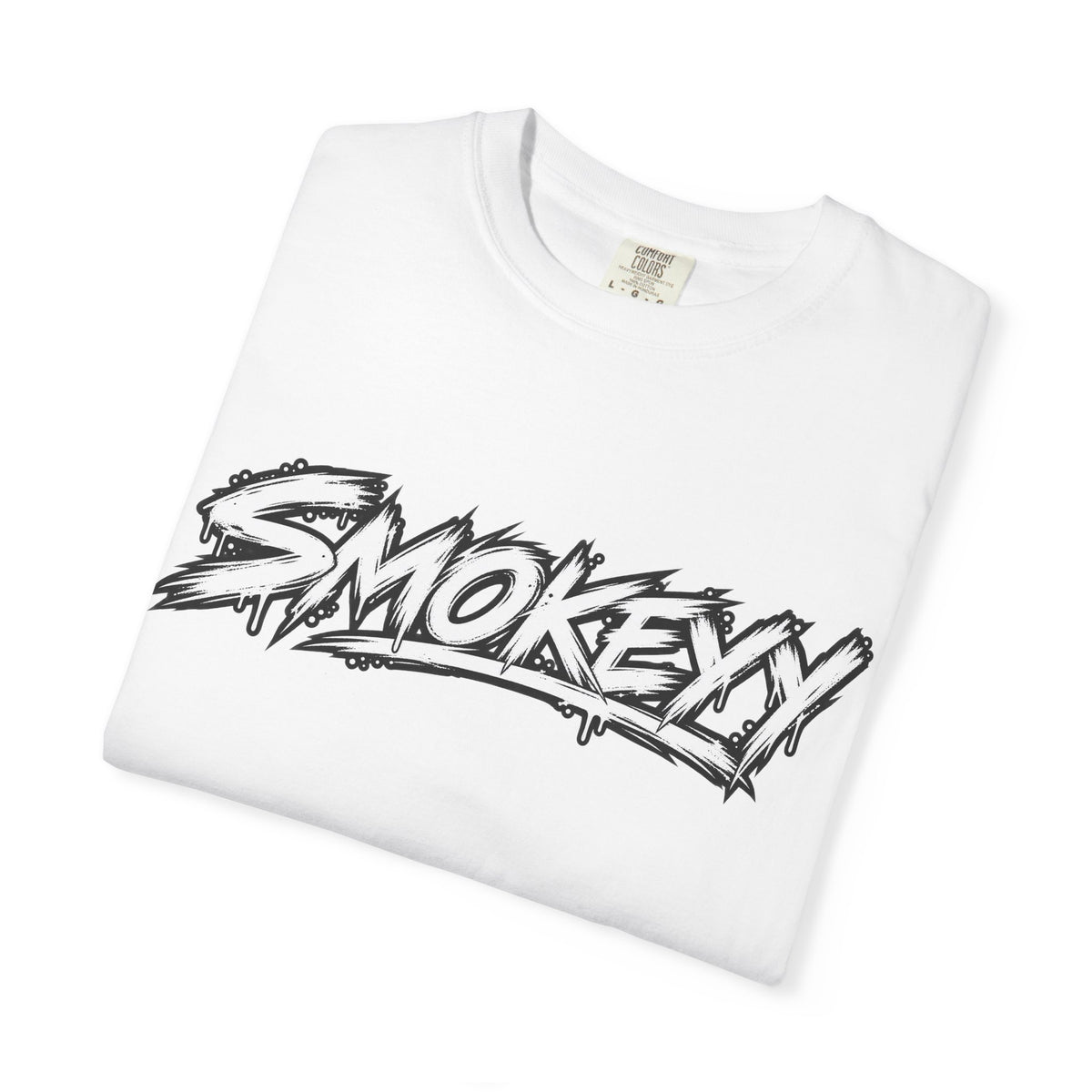 Graphic T-Shirt — "Smokeyy" with Back Text: "I Buried My Silence, My Voice Lined to Tell the Story" Inspiring Graphic