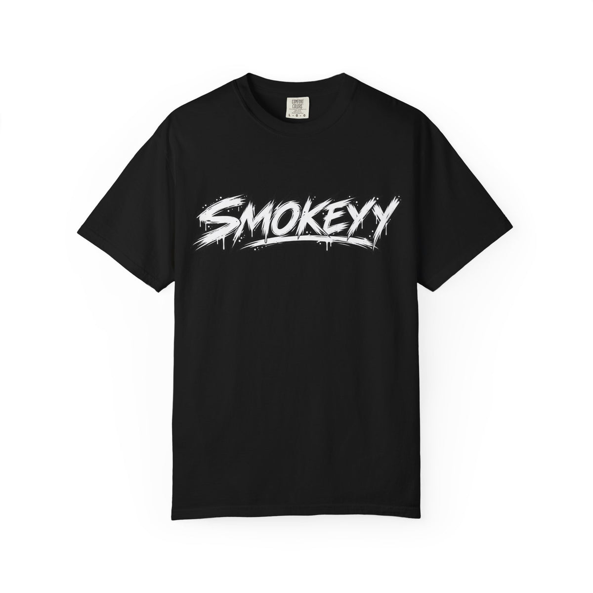 Graphic T-Shirt — "Smokeyy" with Back Text: "I Buried My Silence, My Voice Lined to Tell the Story" Inspiring Graphic