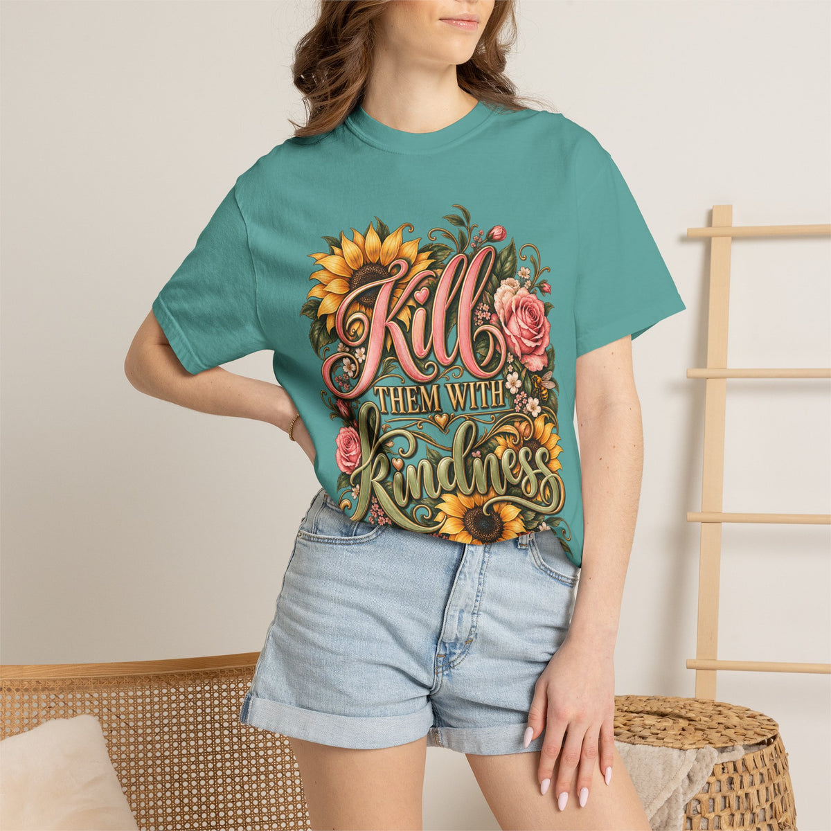 Kill Them With Kindness Floral T-Shirt